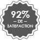 92% de satisfaction
